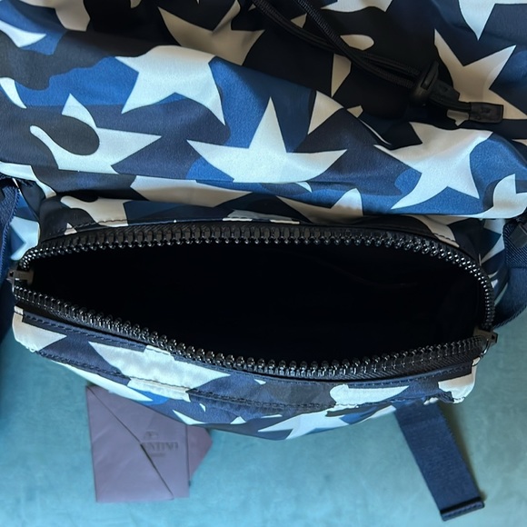 Valentino Garavani - Star Camo Drawstring Blue/White Backpack - Picture 12 of 12